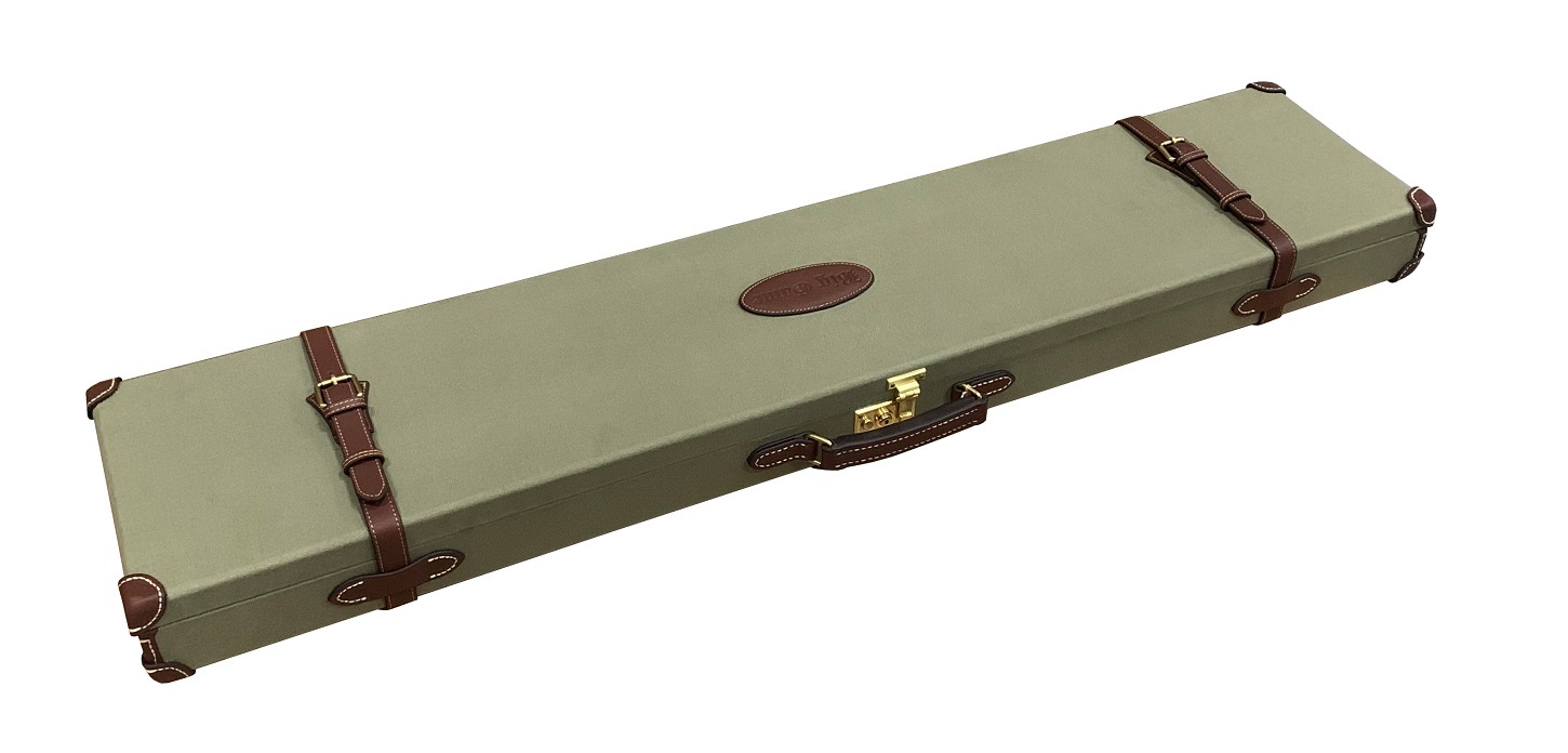 Pro-Tactical Big Game Deluxe Leather and Canvas Rifle Hard Case PTHRC004-LC