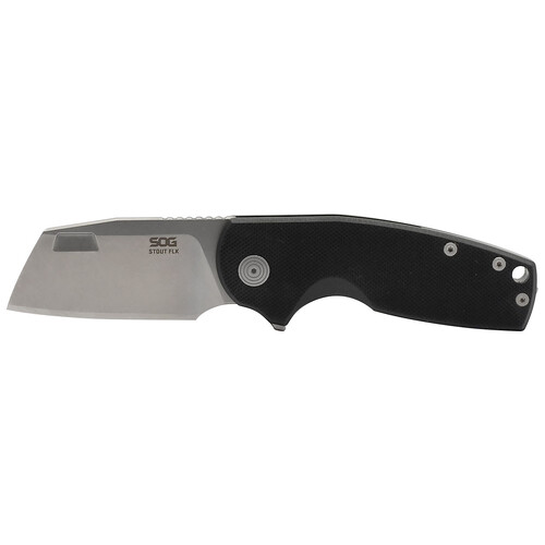 SOG Stout FLK Cleaver in Black and Stonewash Folding Knife - SOG14-03-12-57