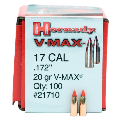 Hornady V-MAX® Projectiles .17 cal 20 gr 100 Pack