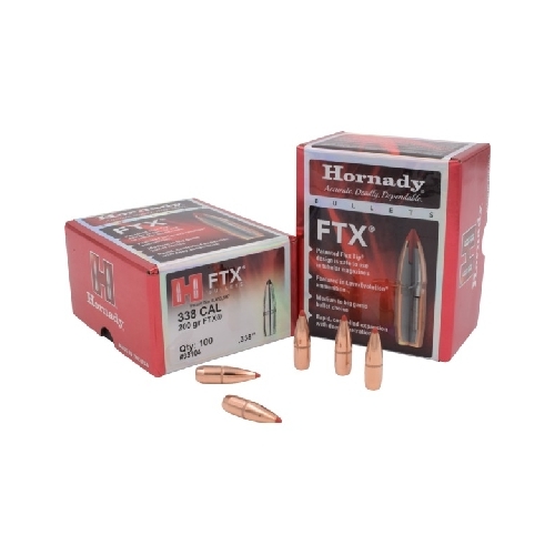 Hornady .338 338 cal 200 grain FTX Bullets 100 pack - 33104