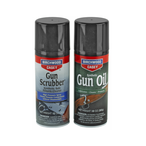 Birchwood Casey Gun Scrubber & Synthetic Gun Oil 10oz Aerosol Dual Pack - 33302