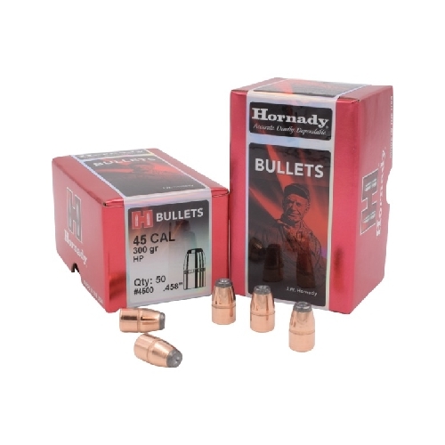 Hornady .458 45 cal 300 grain HP Interlock Bullets 50 pack - 4500