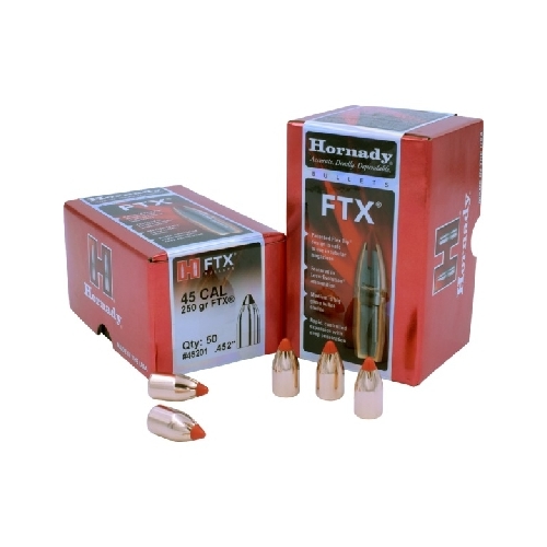 Hornady .452 45 cal 250 grain FTX Bullets 50 pack - 45201