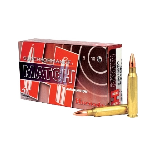 Hornady 5.56x45 Nato 75 grain BTHP Superformance Match Ammo 20 rd - 81264H