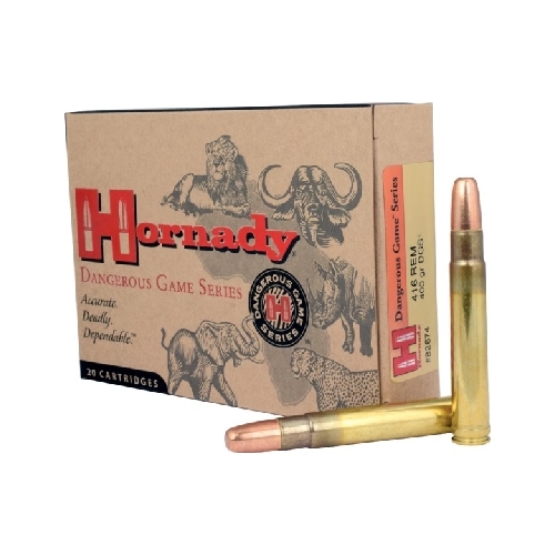 Hornady 416 Rem Magnum 400 grain DGS Dangerous Game Ammo 20 rd - 82674