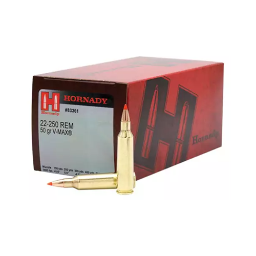 Hornady 22-250 Rem 50 grain V-Max Varmint Express Ammo 50 Rounds - 83361