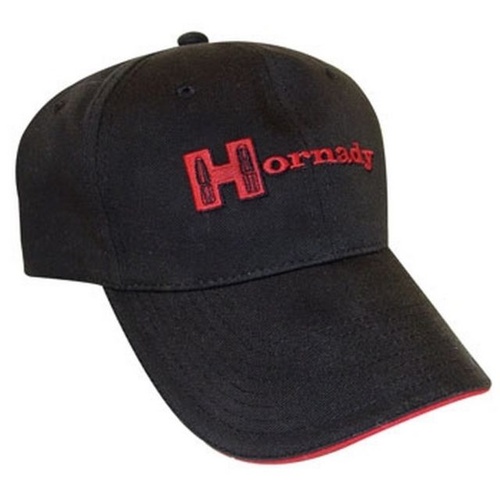 Hornady Men's Black With Red Logo Adjustable Back Hat/Cap # 99222