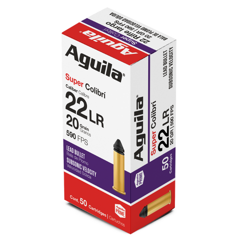 AGUILA Rimfire 22LR Super ColibrÍ 20GR Ammo - 50PK - 1B220339