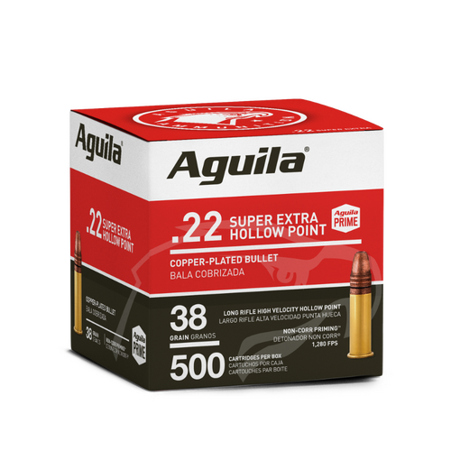 AGUILA Rimfire 22LR Copper-Plated Hollow Point 38GR Ammo, 500PK - A1B221118