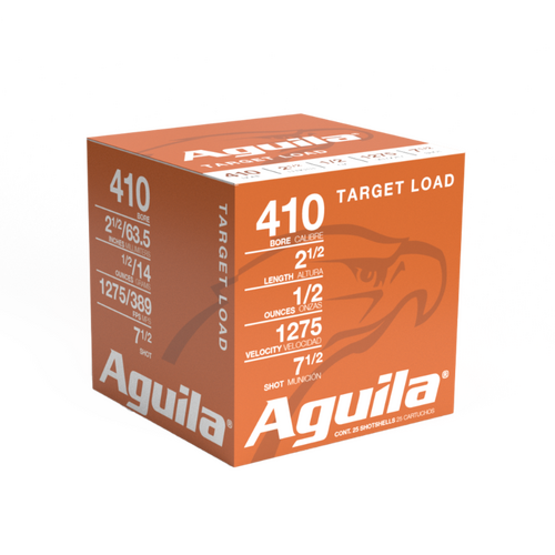 AGUILA 410 Gauge 1/2 oz 2 1/2" #7.5 Bore Target Load Ammo, 25PK - A1CHB4137