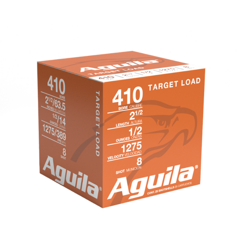 AGUILA 410 Gauge 1/2 oz 2 1/2" #8 Bore Target Load Ammo, 25PK - A1CHB4138