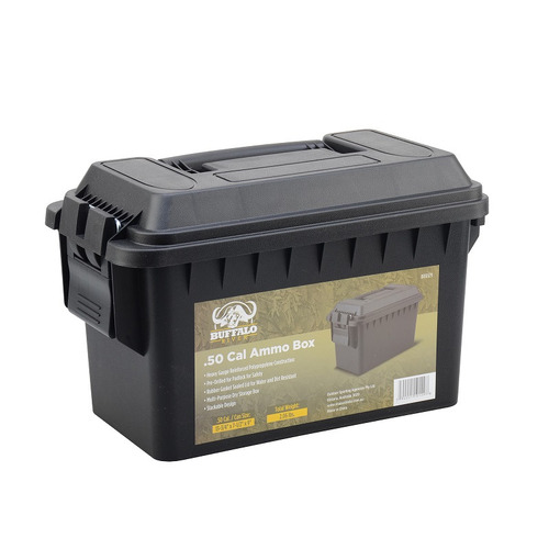 Buffalo River .50 Cal Plastic Ammo Box in Black - BR10129