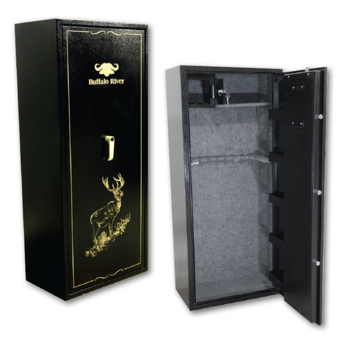 Buffalo River Silver Series A+B Gun Safe 1500x540x440mm, 18 Gun Capacity with Ammo Locker - BRS4114