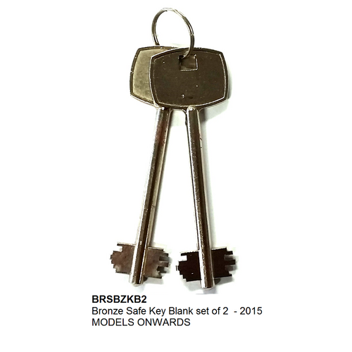 Buffalo River Bronze Safe Key Blank Set of 2, 2015 Model Onwards - BRSBZKB2