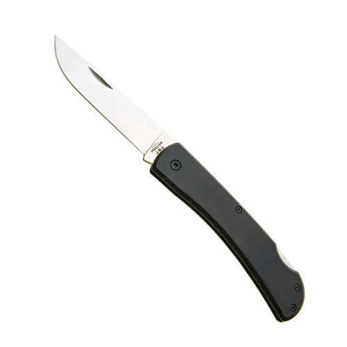 Bear & Son 4 5/8" Black Aluminium Large Locking Farmhand Knife with Clip - BS-138L