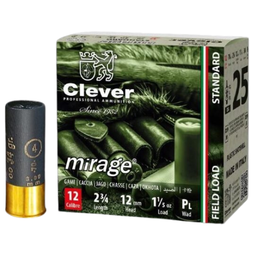 Clever Mirage Standard Game T2 34gm 12ga BB - 25 Pack - CMSGT21234BB