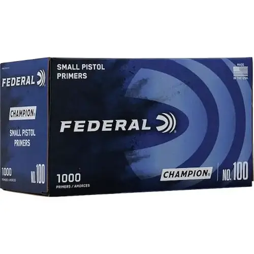 Federal 100 Small Pistol Primers - 1000 Pack - F100-1000