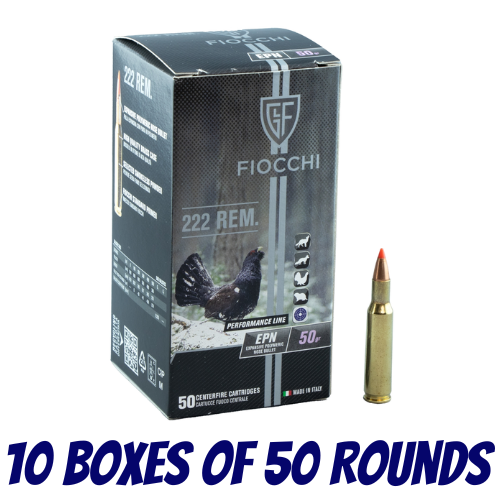 Fiocchi 222 Remington 50gr VMAX EPN - Brick - FI-70222100-BRICK