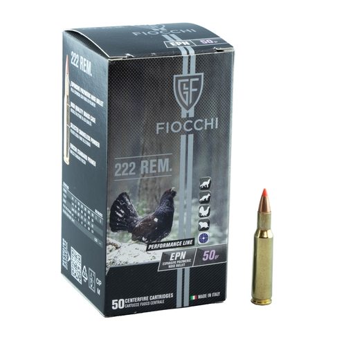 Fiocchi 222 Remington 50gr VMAX EPN - 50 Rounds - FI-70222100