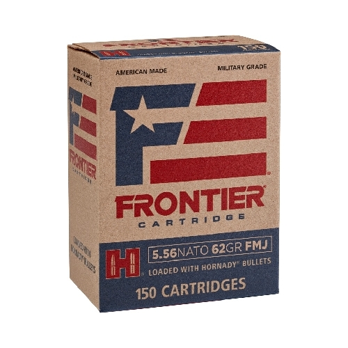 Frontier 5.56 Nato 62 grain FMJ Ammo 150 rd - FR2615