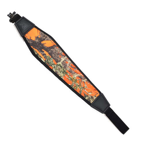 Grovtec Padded Nylon Rifle Sling 48x1- Blaze Orange Camo w/ Swivels - GTSL32