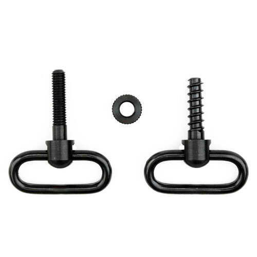 Grovtec Machine Screw Fore End Swivel Set 1¼" Loops Black Non-Detachable - GTSW77