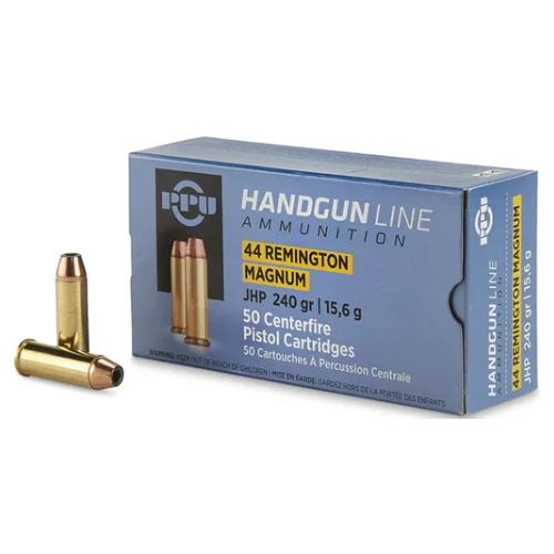 PPU 44 Magnum 240gr JHP Ammunition - 10 Boxes Of 50 Rounds - HH44B-BULK