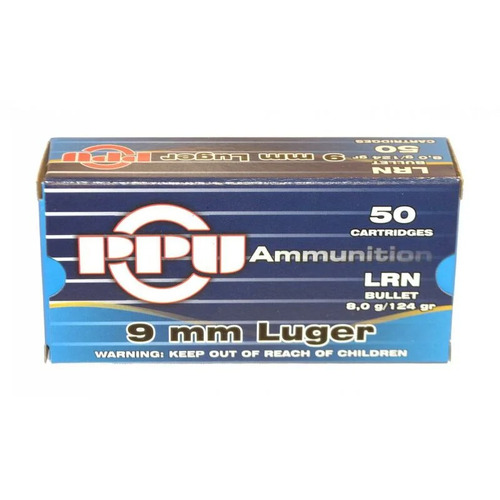 PPU 9mm 124gr LRN Ammunition - 50 Pack - HH9E-50PK