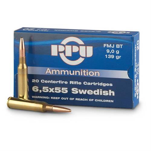 PPU 6.5x55 139gr Soft Point Boat Tail Ammunition - 20 Pack - HR65A