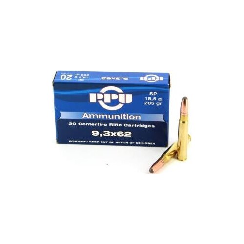 PPU 9.3x62 285gr Soft Point Ammunition 20 Pack - HR9362_20PK