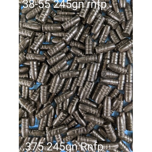 HRBC .375 cal 245gn Round Nose Flat Point Bevel Base Projectiles - 1000 Pk - HRBC375245RNFP1000