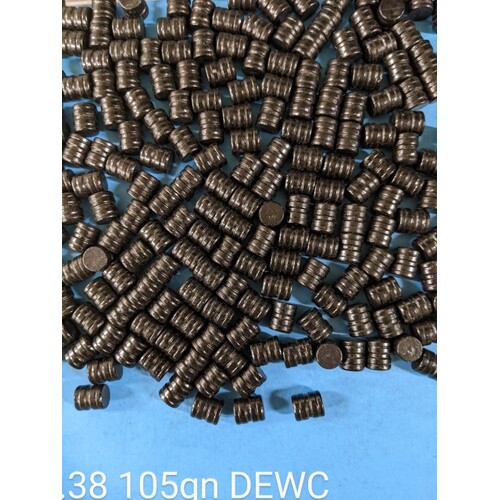 HRBC .38 cal 105gn Double Ended Wadcutter Projectiles - 1000 Pk - HRBC38105DEW1000