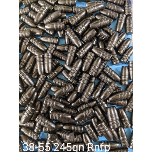 HRBC .38-55 cal 245gn Round Nose Flat Point Bevel Base Projectiles - 1000 Pk - HRBC38/55245RNFP1000