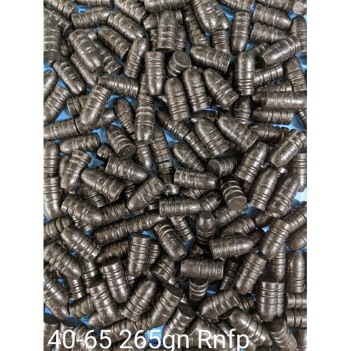 HRBC .40-65 cal 265gn Round Nose Flat Point Bevel Base Projectiles - 1000 Pk - HRBC40/65265RNFP1000