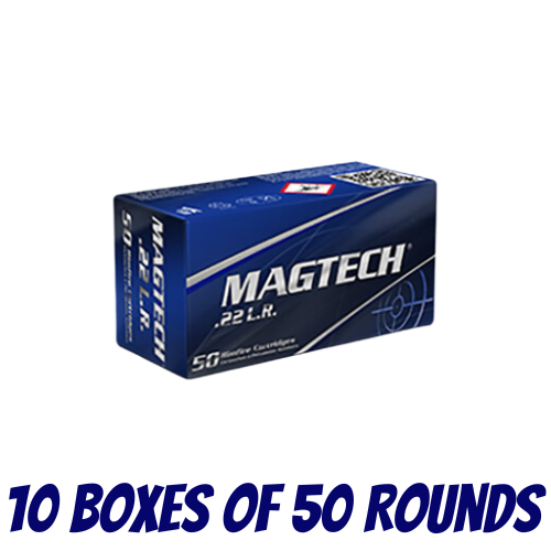 Magtech 22 LR 40GR LRN Standard Velocity - 10 Boxes Of 50 Rounds - 22B-500PK