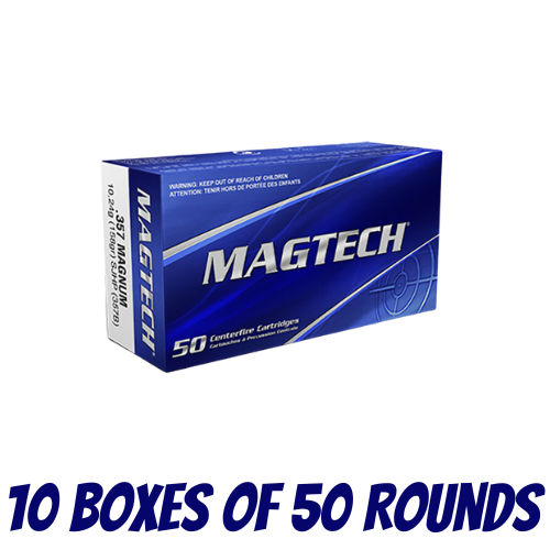 Magtech 357 Magnum 158GR SJHP - 10 Boxes Of 50 Rounds - 357B-500PK