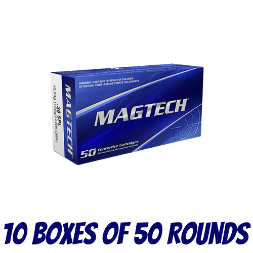 Magtech 38 Special 158GR LRN - 10 Boxes Of 50 Rounds - 38A-500PK