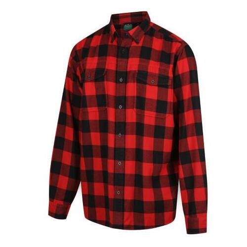 Ridgeline Mens Organic Check Shirt Red S  - RLCCSOGR1