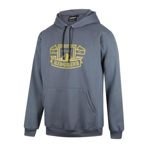 Ridgeline Mens Banner Hoodie Graphite S  - RLCHDBNGT1