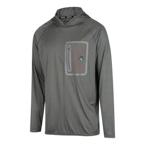 Ridgeline Mens Performance Hooded Top Lead XS  - RLCHDMLLD0