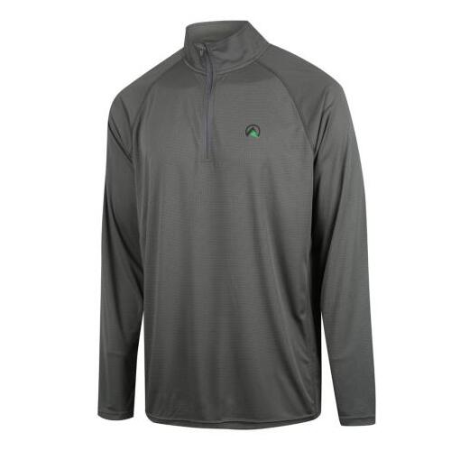 Ridgeline Mens Performance Qtr Zip Top Lead S  - RLCLSMLLD1