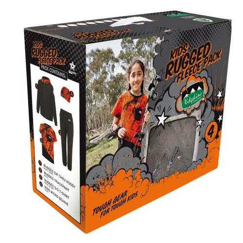 Ridgeline Kids Rugged Four Piece Pack Blaze Camo/Black (6 Year Old) - RLKCPRGZXB06