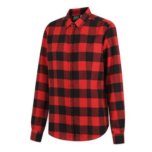 Ridgeline Womens Organic Check Shirt Red XL (16)  - RLLCSOGR4