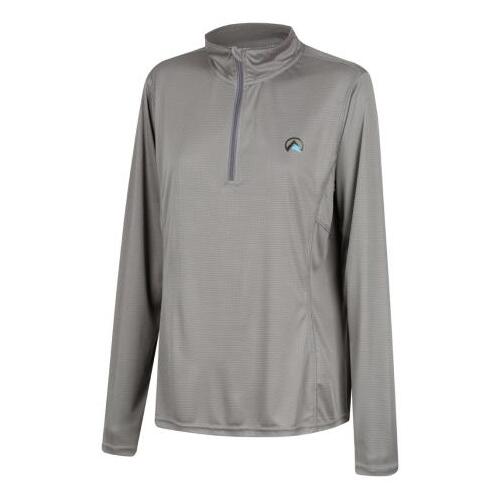 Ridgeline Womens Performance Qtr Zip Top Lead S  - RLLLSPZLD1