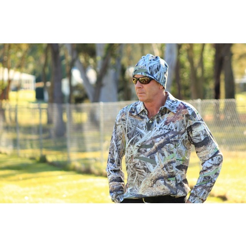 Max-Hunter Koorangie Camo Bamboo Charcoal Shirt Long Sleeve Large - SHIRT-003L