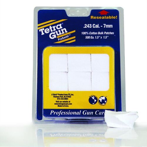 Tetra ProSmith Cleaning Patches .243-7MM Cal (500) - 1110C