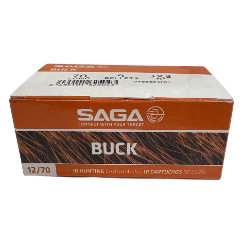 SAGA Buckshot 12ga 34gr #9P Ammunition - 10 Pack - U2984000866